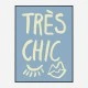 Tres Chic Blue Wall Art Print