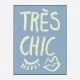 Tres Chic Blue Wall Art Print
