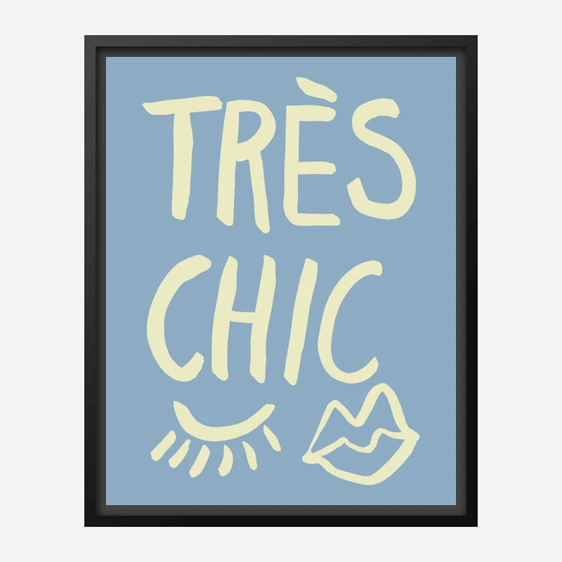 Tres Chic Blue Wall Art Print