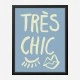 Tres Chic Blue Wall Art Print