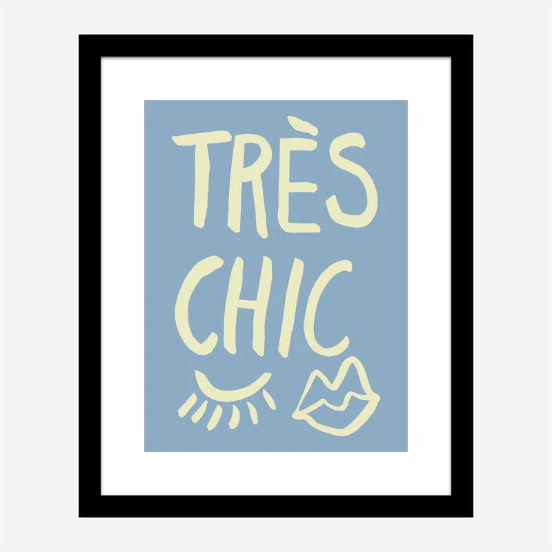Tres Chic Blue Wall Art Print