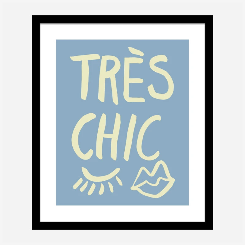 Tres Chic Blue Wall Art Print