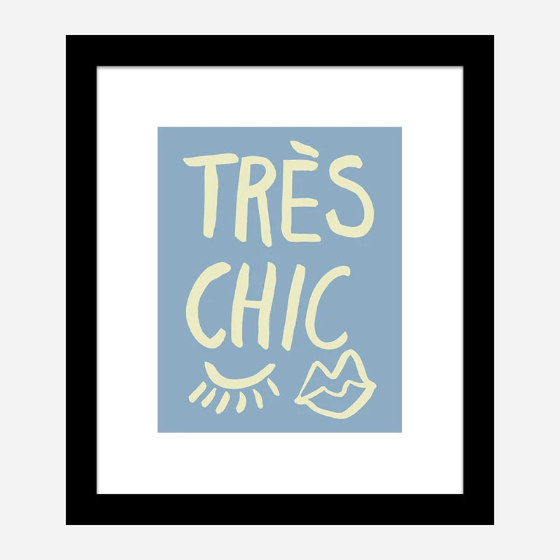 Tres Chic Blue Wall Art Print