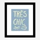 Tres Chic Blue Wall Art Print