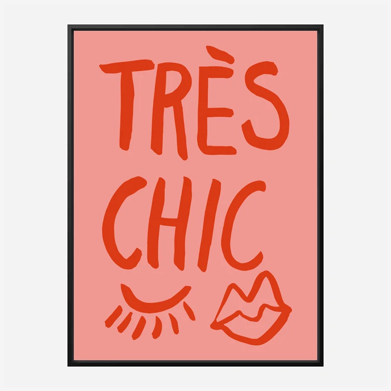 Tres Chic Pink Wall Art Print