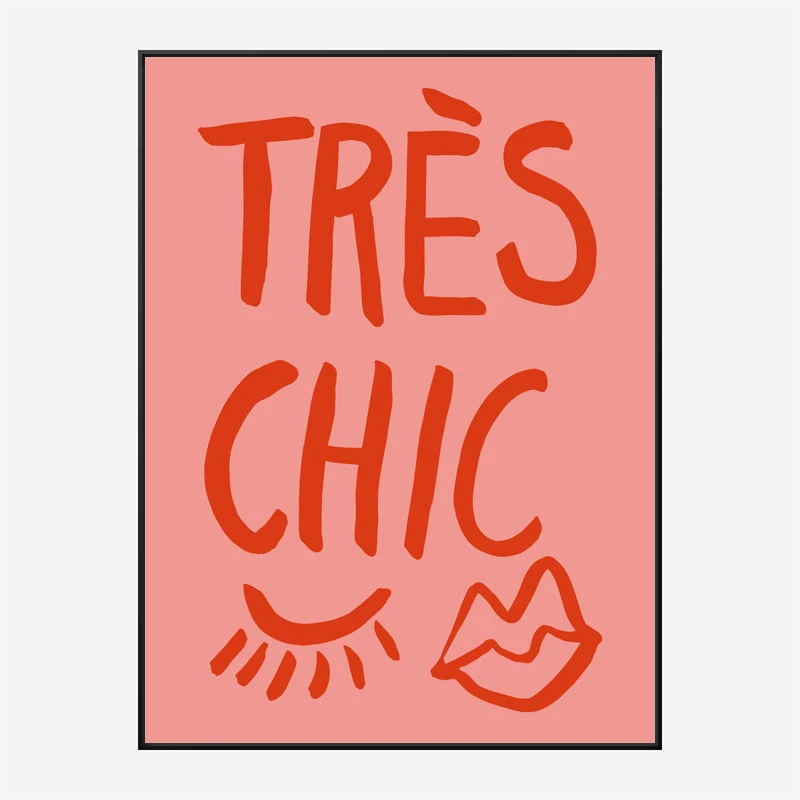 Tres Chic Pink Wall Art Print