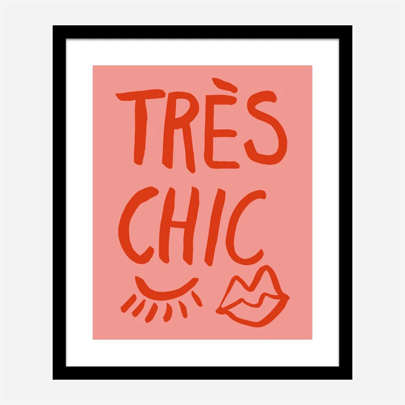 Tres Chic Pink Wall Art Print