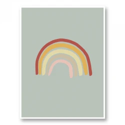 Rainbow Green Wall Art Print