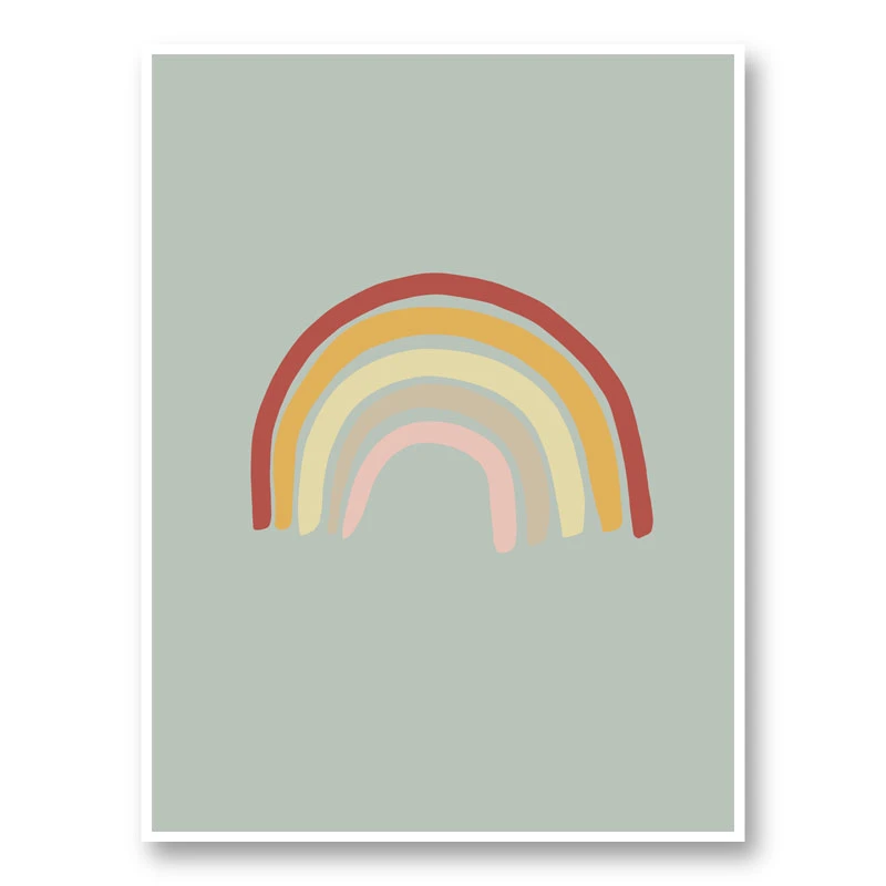 Rainbow Green Wall Art Print