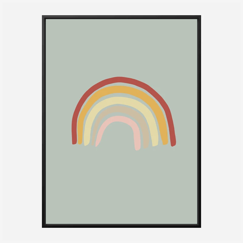 Rainbow Green Wall Art Print