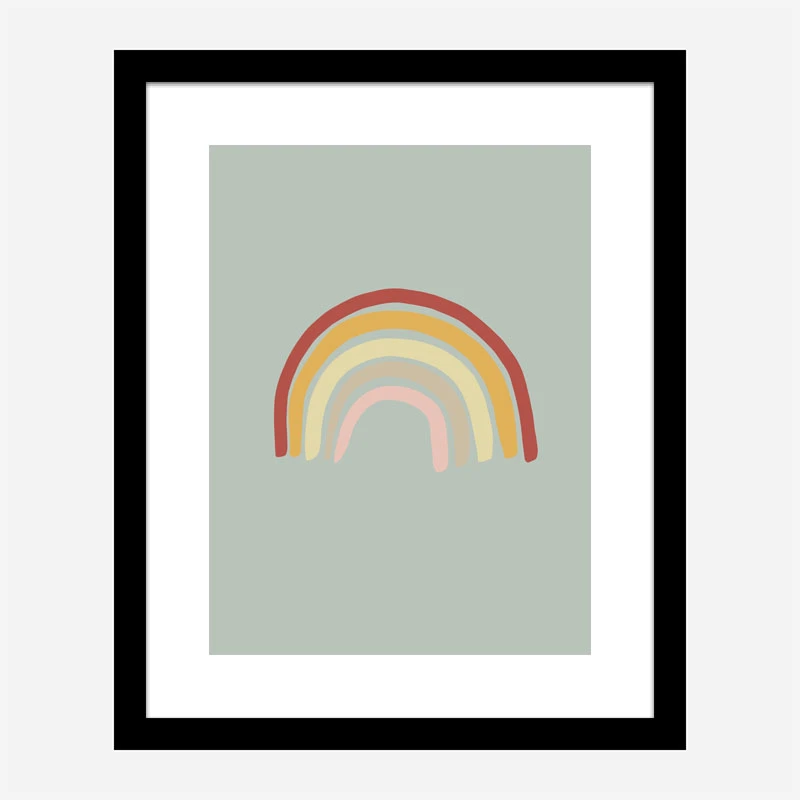 Rainbow Green Wall Art Print