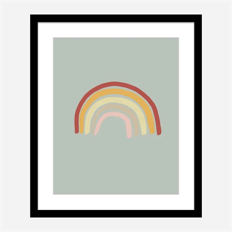 Rainbow Green Wall Art Print