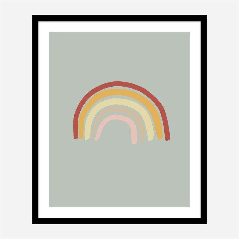 Rainbow Green Wall Art Print