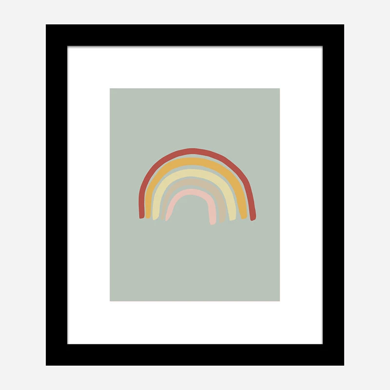 Rainbow Green Wall Art Print