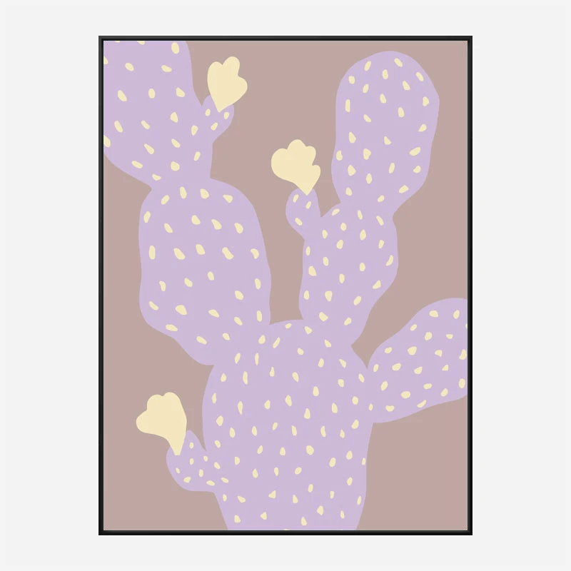 Lilac Cactus Wall Art Print