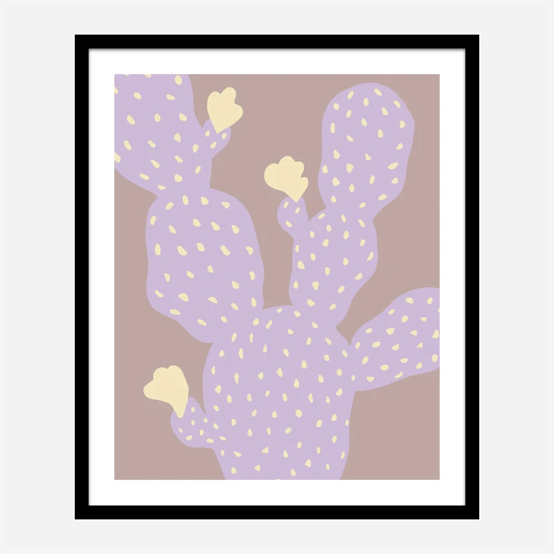 Lilac Cactus Wall Art Print
