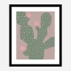 Green Cactus Wall Art Print