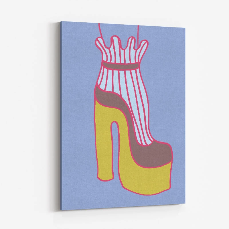 Yellow Heel 1 Wall Art Print