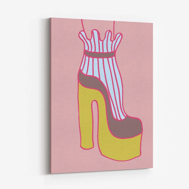 Yellow Heel 2 Wall Art Print
