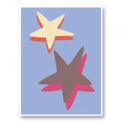 Blue Star Wall Art Print