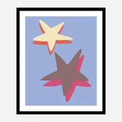 Blue Star Wall Art Print