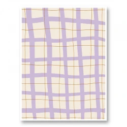 Lilac Grid Wall Art Print