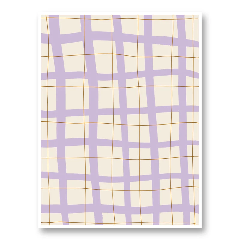 Lilac Grid Wall Art Print