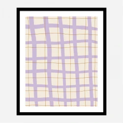 Lilac Grid Wall Art Print