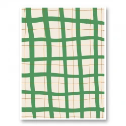 Green Grid Wall Art Print
