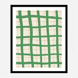 Green Grid Wall Art Print