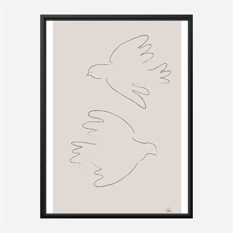 Two Doves Wall Art Print