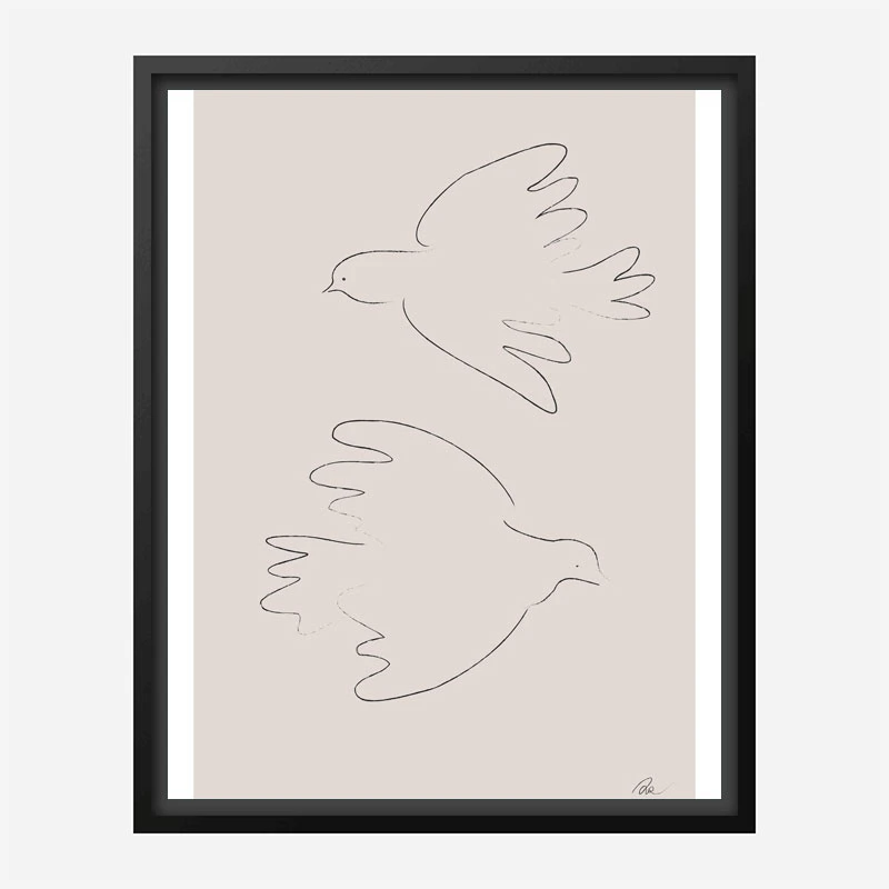 Two Doves Wall Art Print