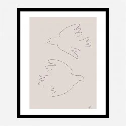 Two Doves Wall Art Print
