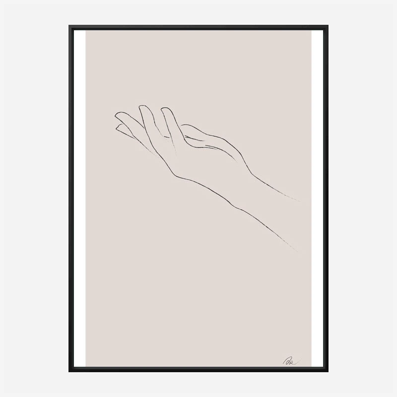 Hand Line Art Print