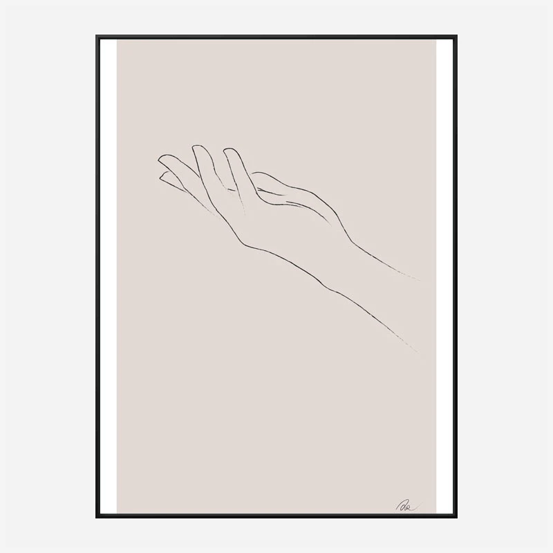 Hand Line Art Print