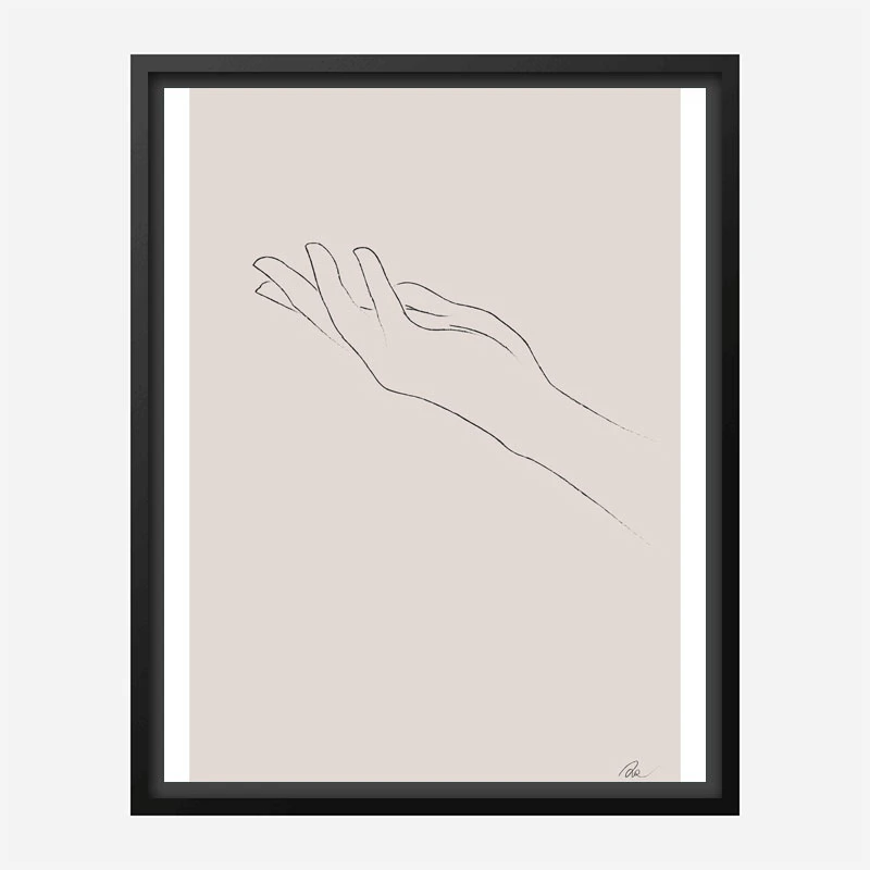 Hand Line Art Print