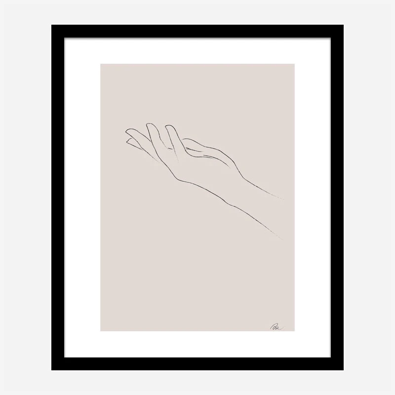 Hand Line Art Print