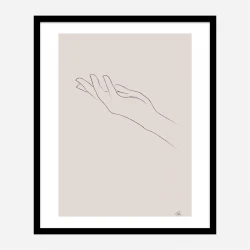 Hand Line Art Print