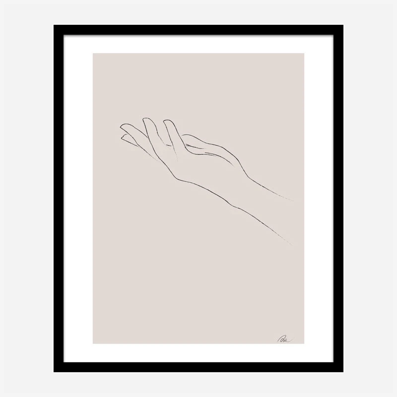 Hand Line Art Print