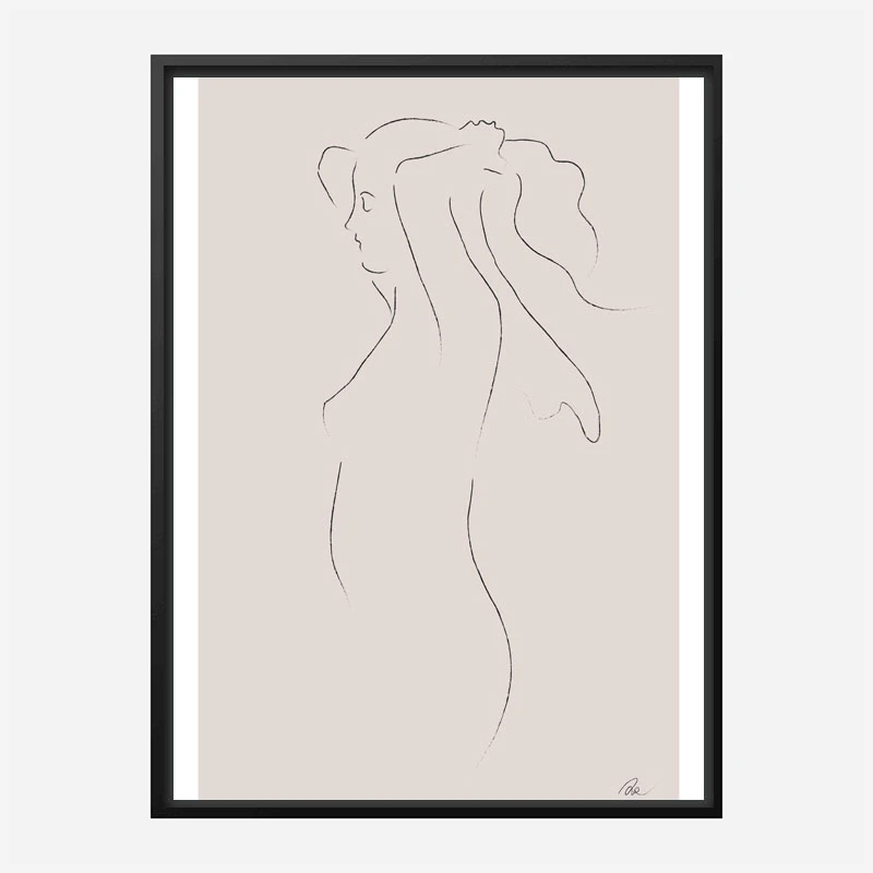 Woman Line Art Print