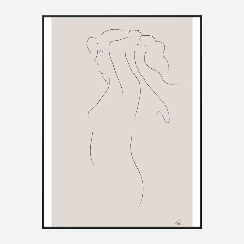Woman Line Art Print