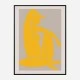 Yellow Figure Line Art Print