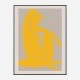 Yellow Figure Line Art Print
