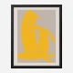 Yellow Figure Line Art Print