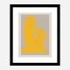 Yellow Figure Line Art Print