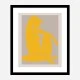 Yellow Figure Line Art Print