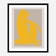 Yellow Figure Line Art Print