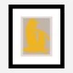 Yellow Figure Line Art Print