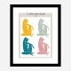 Four Figures Line Art Print