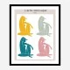 Four Figures Line Art Print